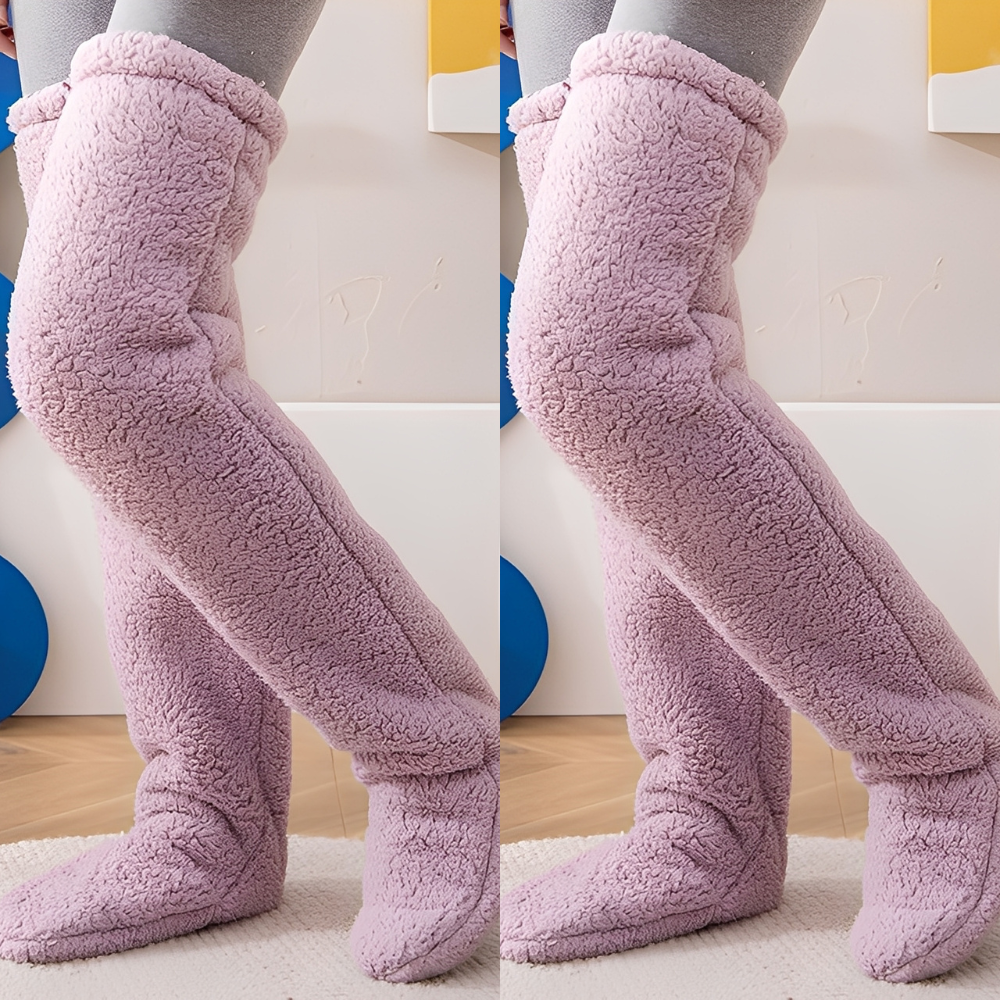 Camellia - Warme, kniehohe Wintersocken für Damen
