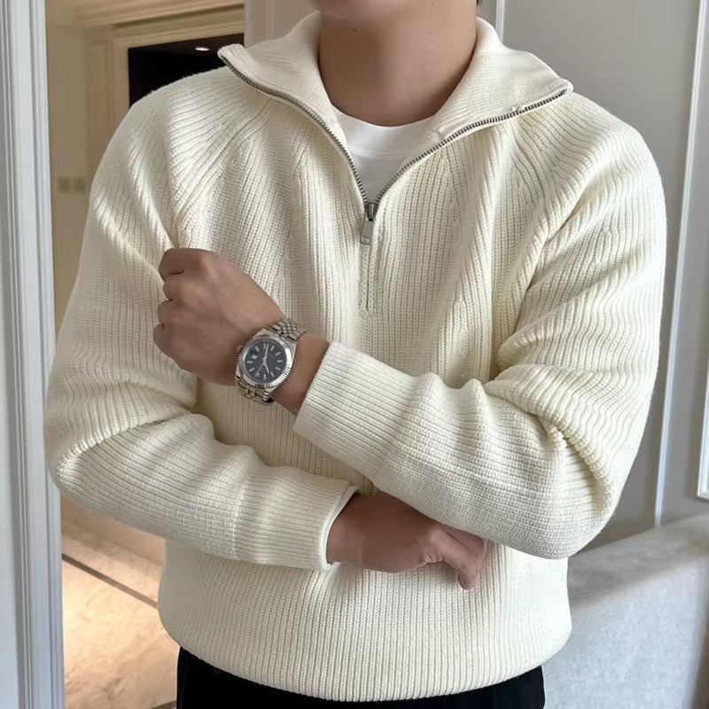 Lino – Pullover aus Baumwolle mit Viertel-Zip