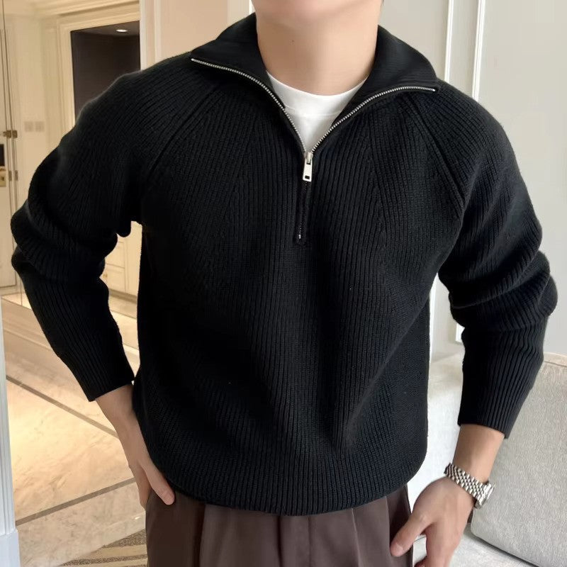 Lino – Pullover aus Baumwolle mit Viertel-Zip