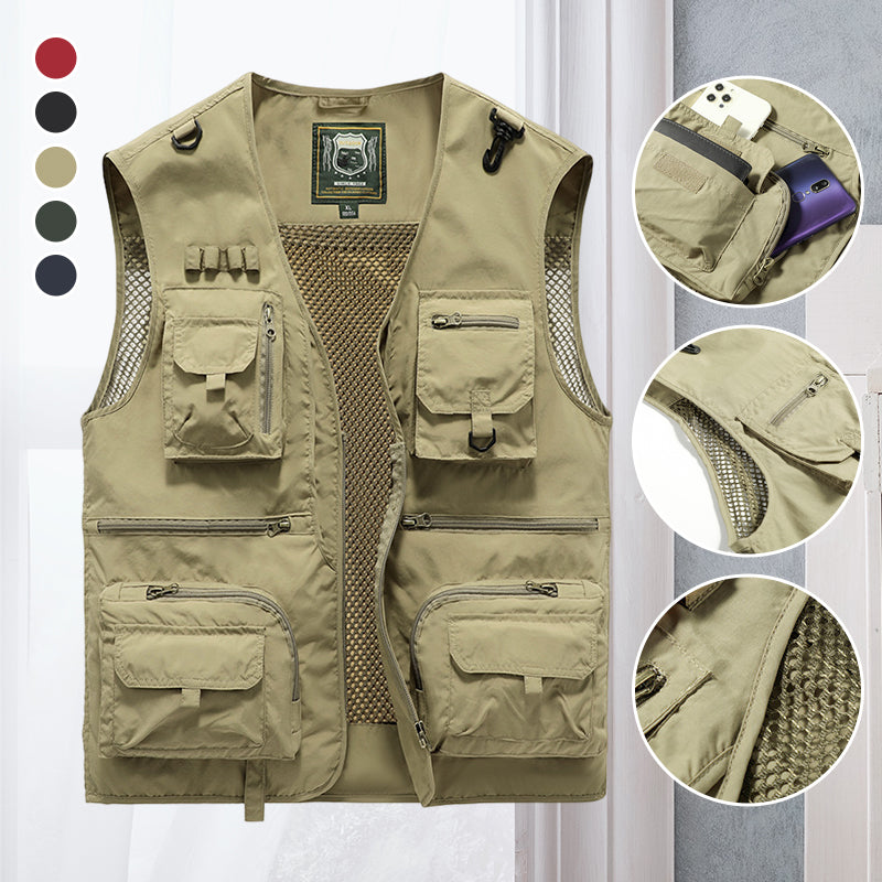 Alessandra – Netz-Gilet Cargo mit Taschen