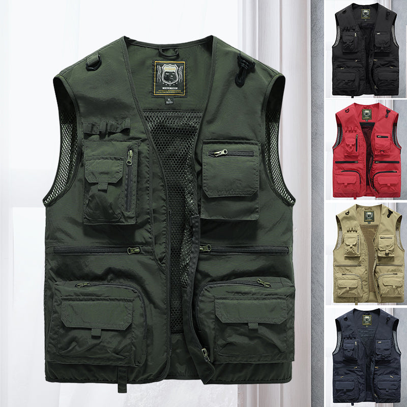 Alessandra – Netz-Gilet Cargo mit Taschen