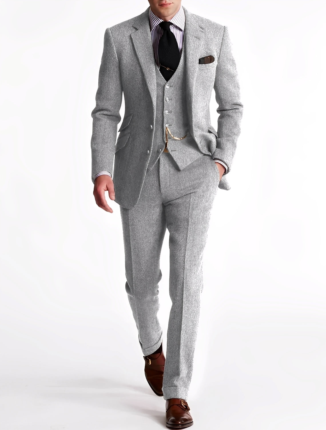 Desmond - Stilvoller Herrenanzug aus dreiteiligem Tweed