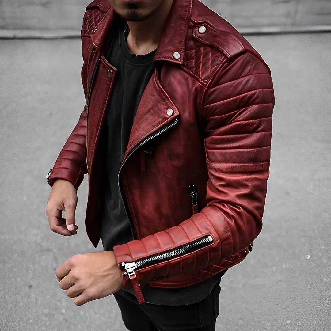 Matthew - Bequeme Herrenlederjacke