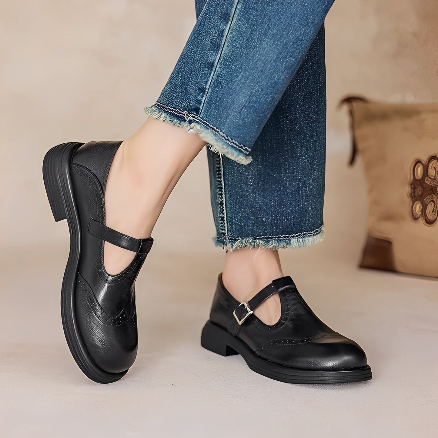 Marley - Elegante flache Damenschuhe aus Leder