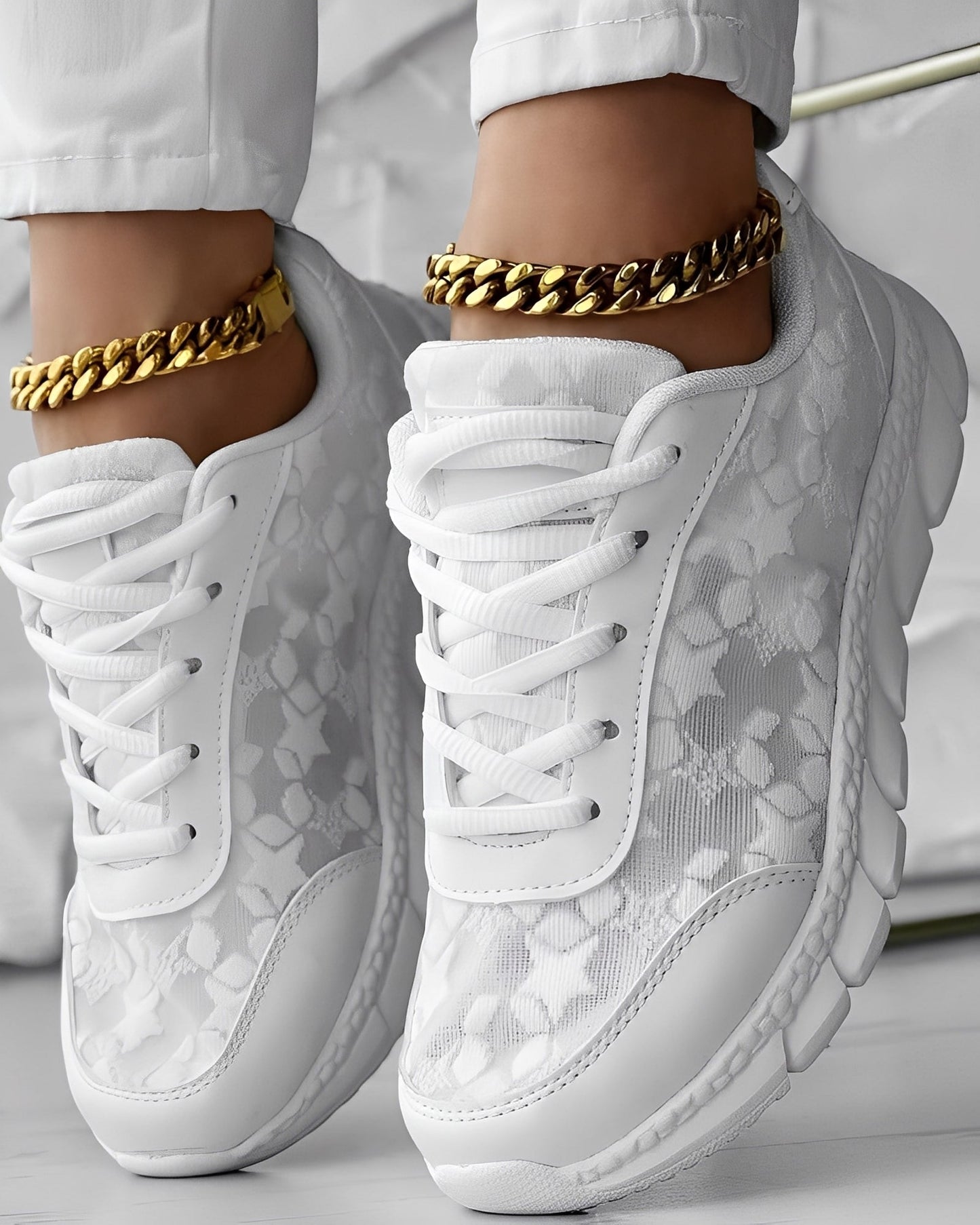 Elisabeth - Komfortable, luftige Damenschuhe mit Blumendesign
