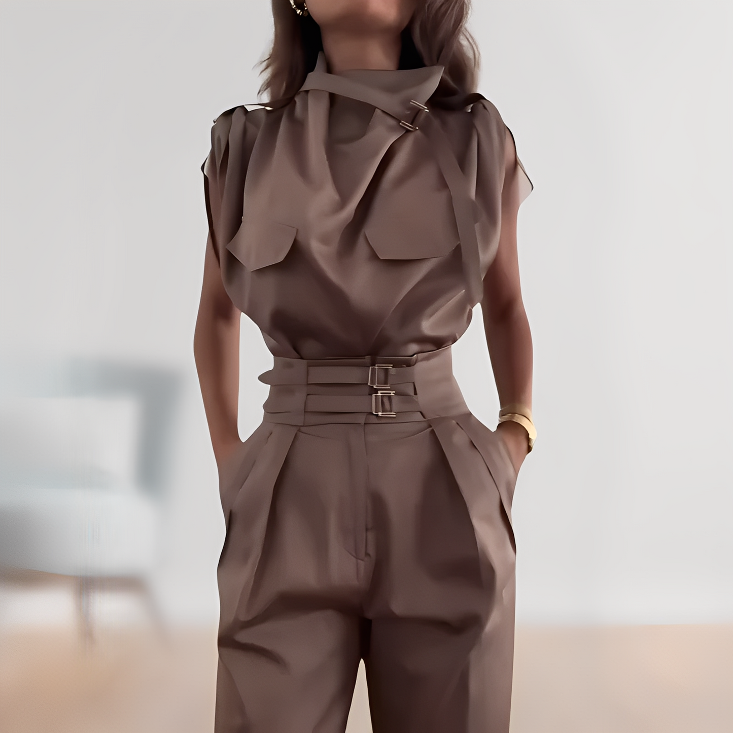 Leona – Eleganter Ärmelloser Overall