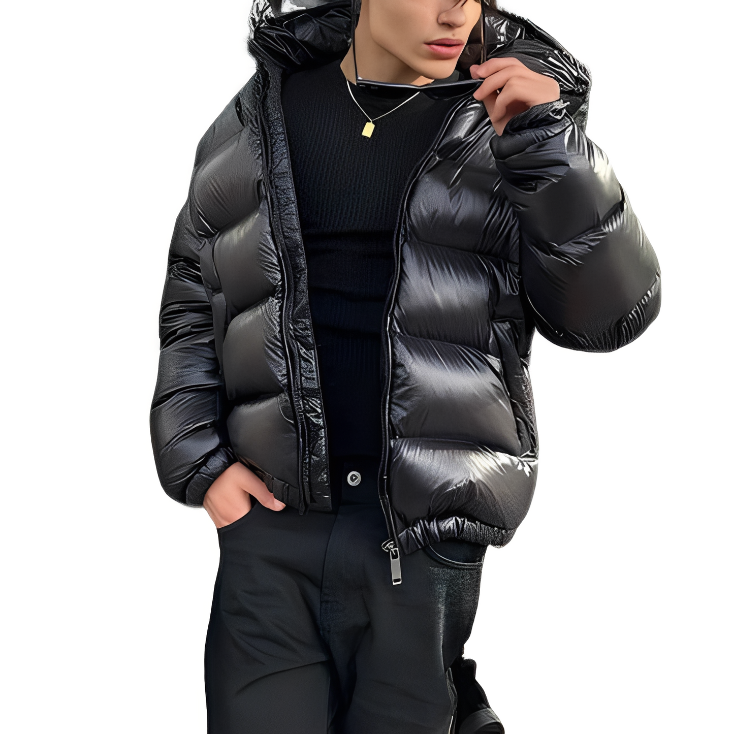 Micheal - Herren-Daunenjacke mit zeitgemäßer Kapuze