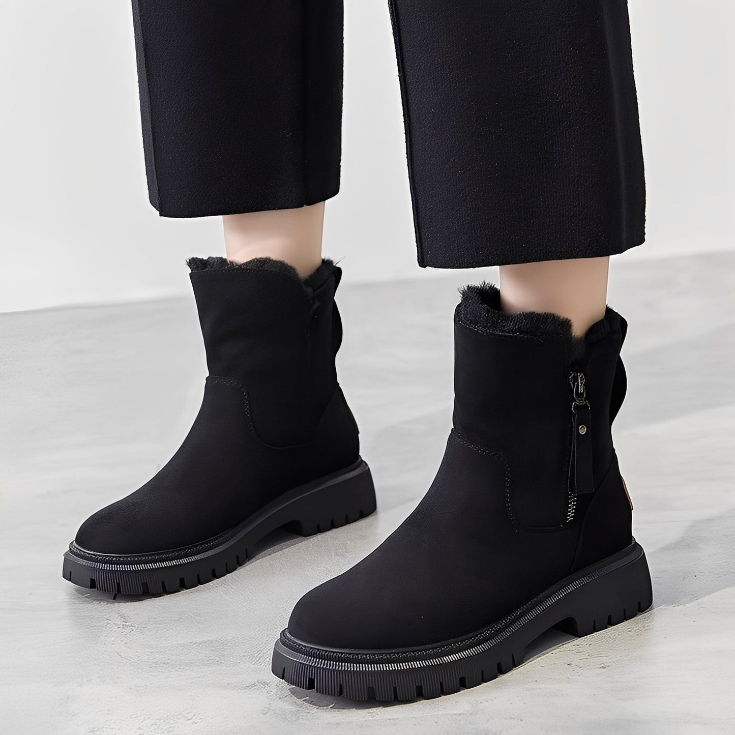 Raschelle - Modische, leichte Damenstiefel mit Fleecefutter