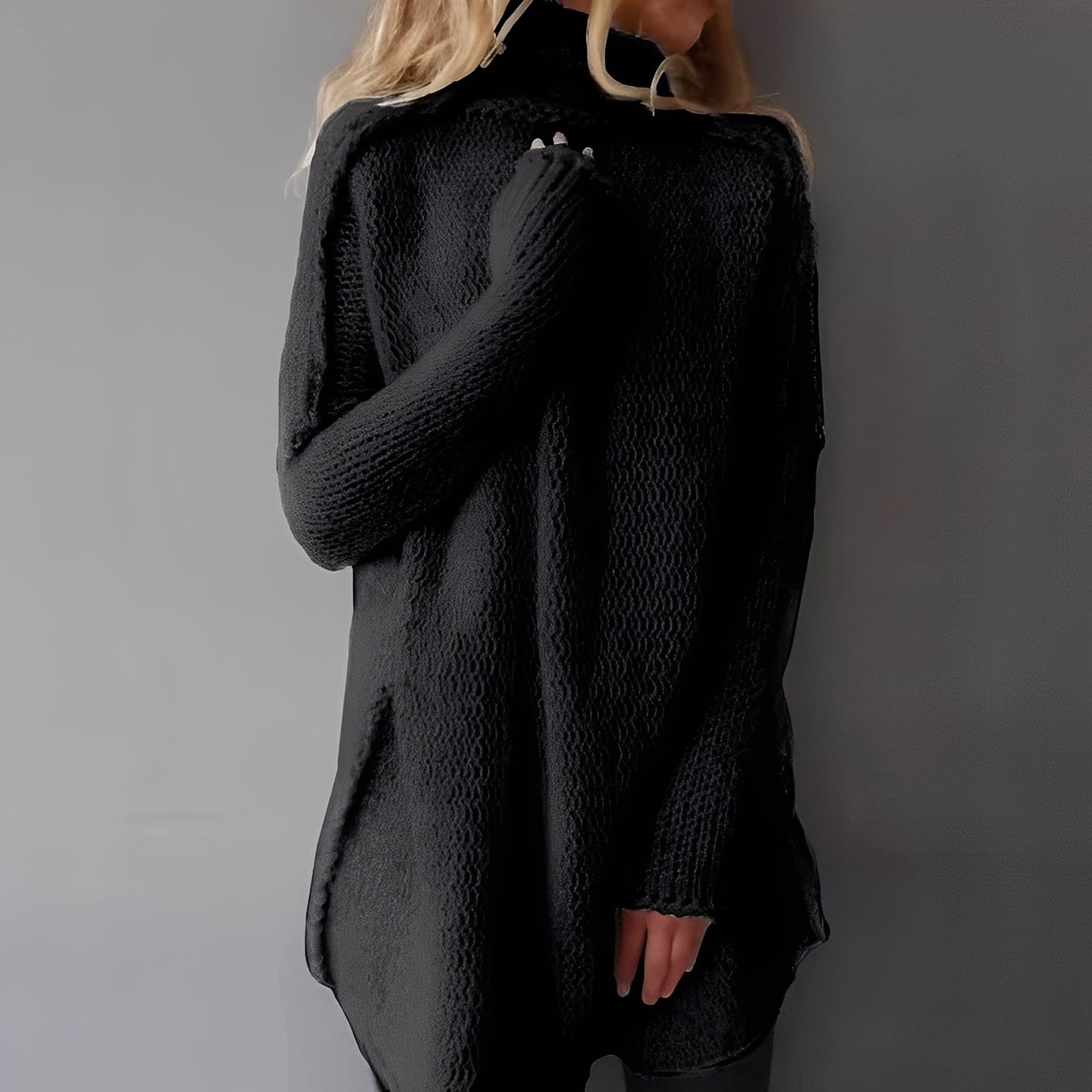 Coreen - Gemütlicher Damenpullover mit weitem Schnitt und Rollkragen
