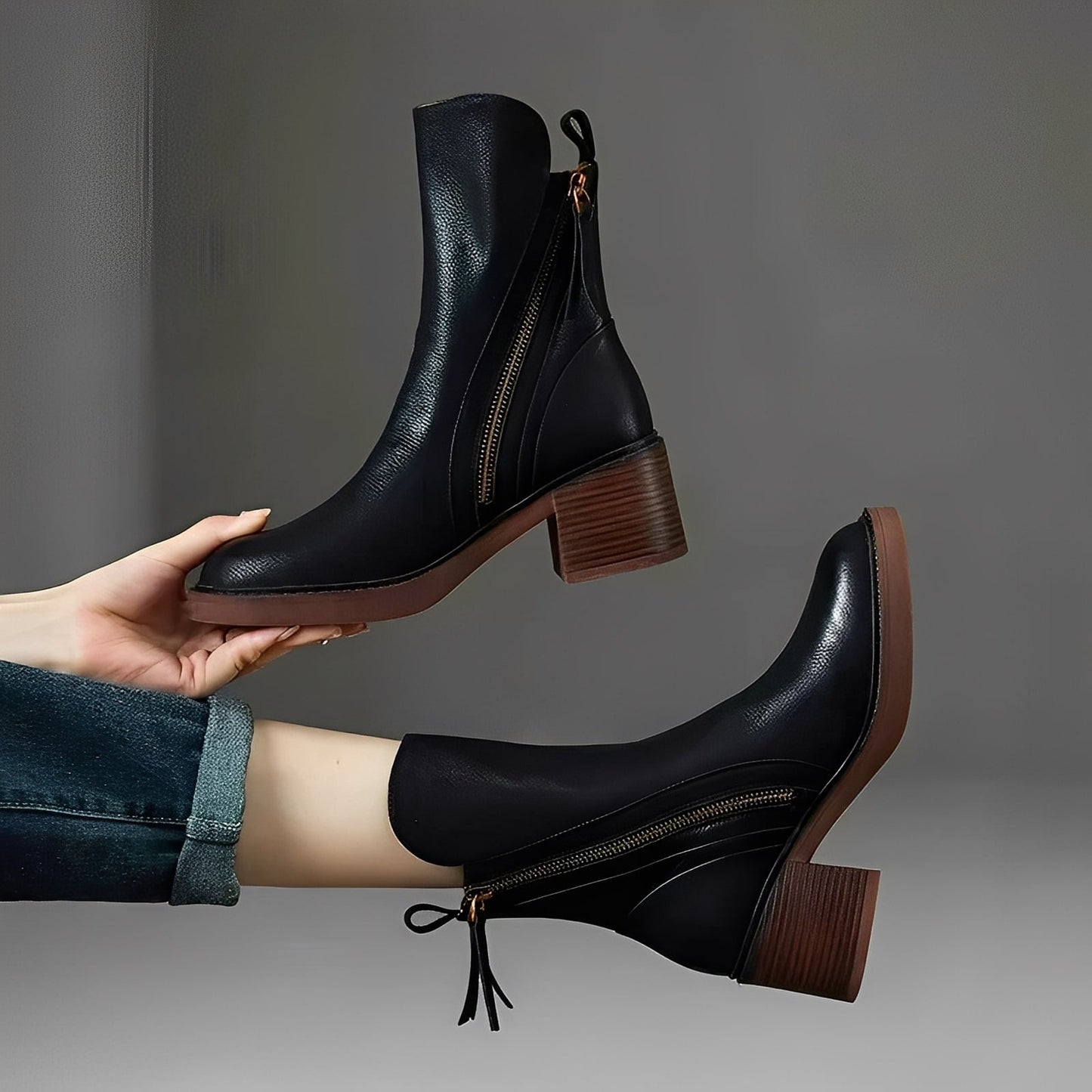 Destini - Elegante Damenlederstiefeletten