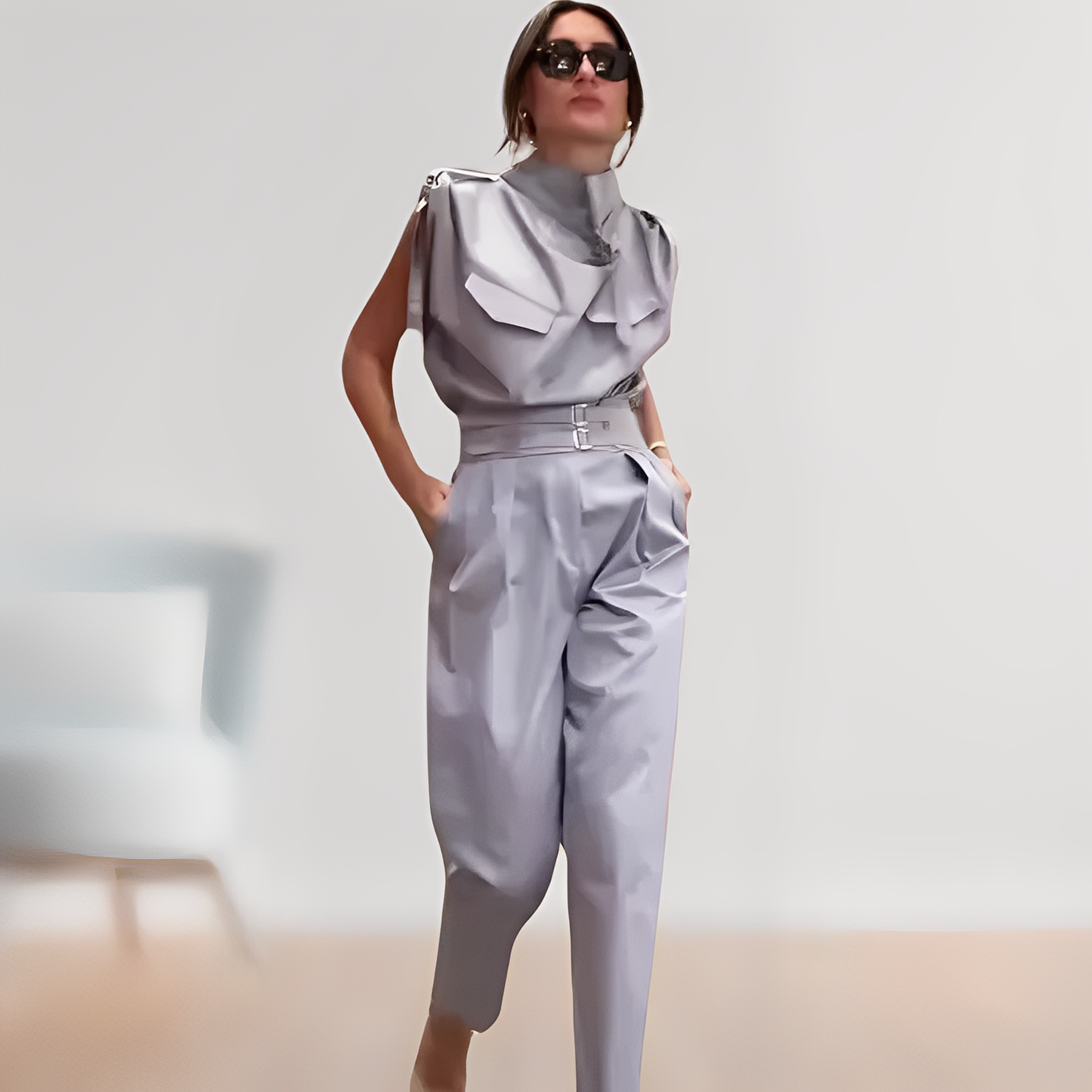 Leona – Eleganter Ärmelloser Overall