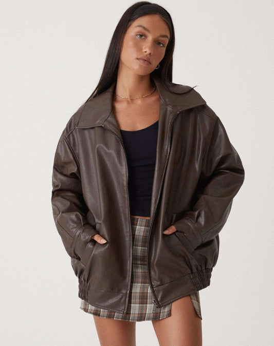 Ariane – Oversize-Lederjacke für Damen