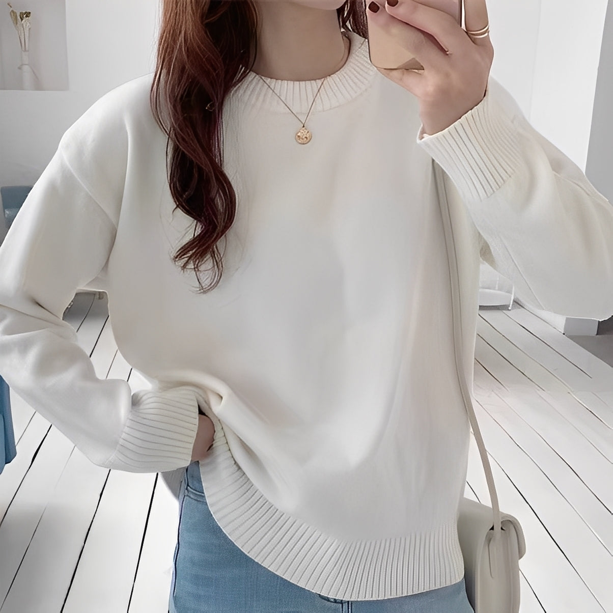Roxanna - Damen Oversize-Pullover mit minimalistischem Look