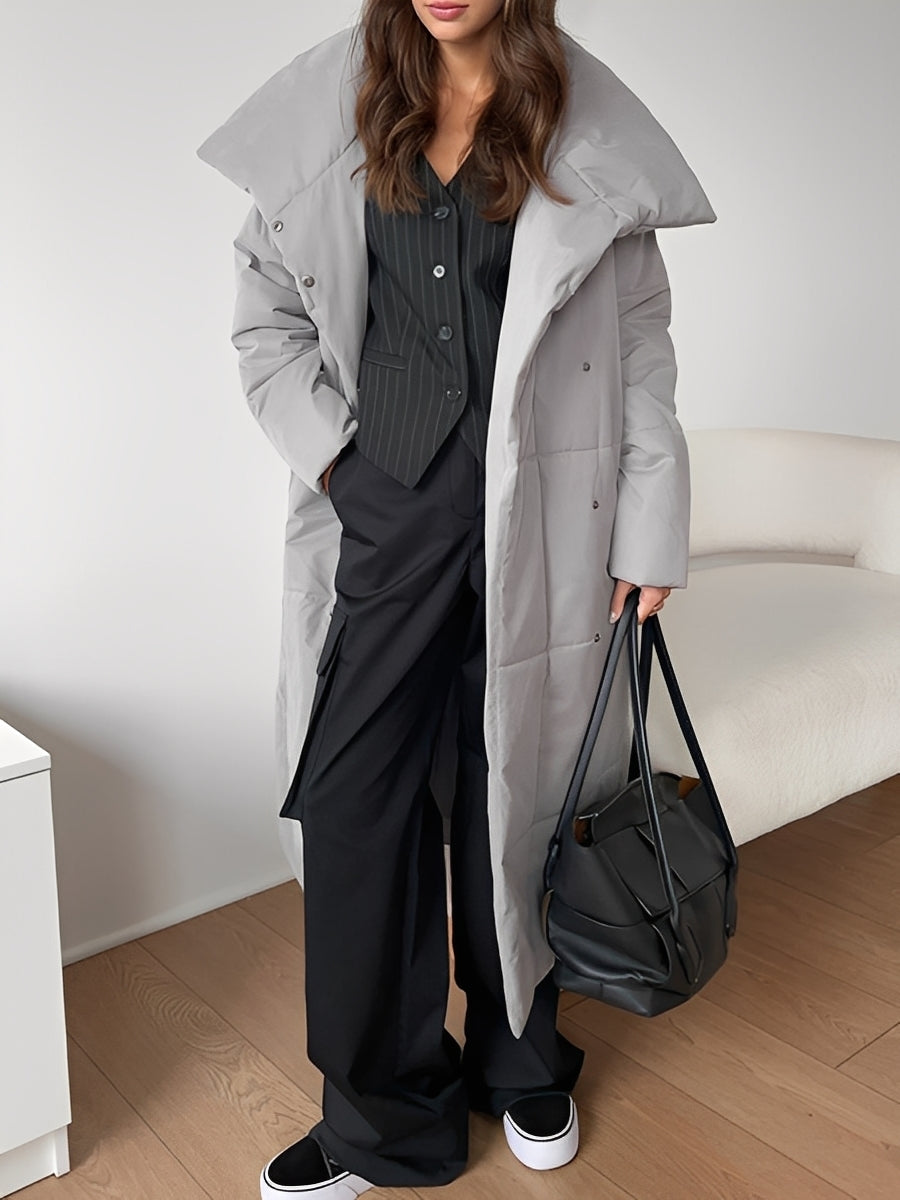 Adaline - Lange, warme Damenjacke mit Futter