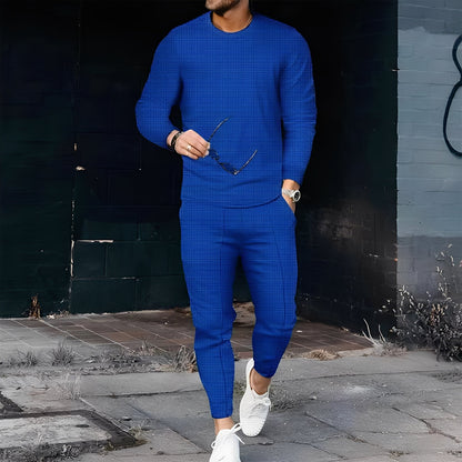 Dillan - Bequemes Slim-Fit-Herrenset mit Waffelstoff