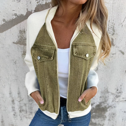 Libby - Komfortable Damen-Jeansjacke mit Raglanärmeln