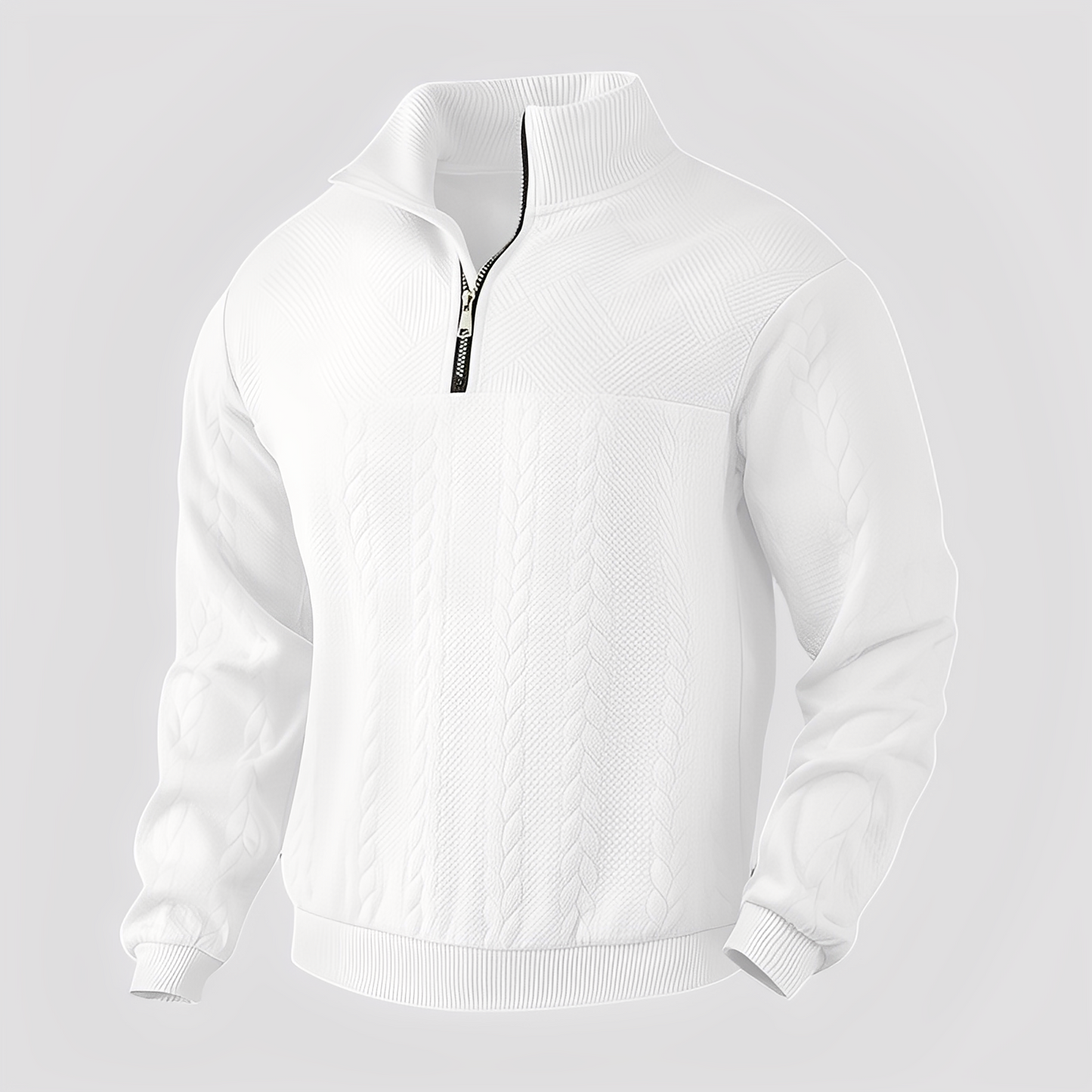 Warren - Klassischer Damen-Kaschmirpullover mit Zipper