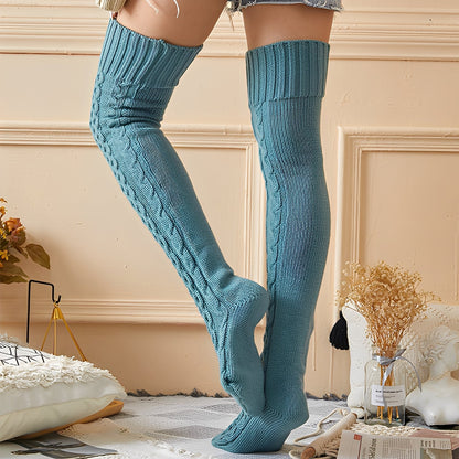 Jillian - Kuschelige, stilvolle, lange Wollsocken für Frauen