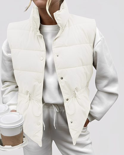 Aimee - Gemütliche, gepolsterte Damen-Weste mit Einreiher