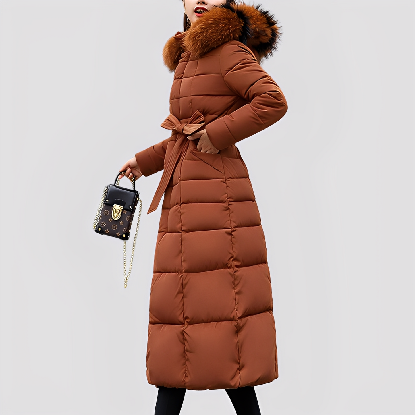 Mollie - Eleganter, wattierter Damenmantel in Lang