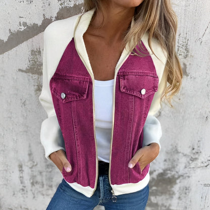 Libby - Komfortable Damen-Jeansjacke mit Raglanärmeln