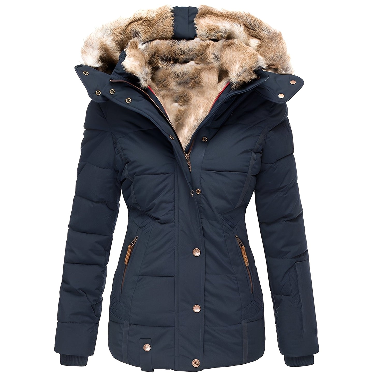 Léopoldine - Winterdaunenjacke mit Kapuze für Damen
