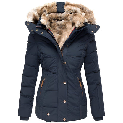 Léopoldine - Winterdaunenjacke mit Kapuze für Damen