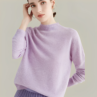 Martine - Pullover aus Wolle Slim Fit mit hohem Kragen für Frauen