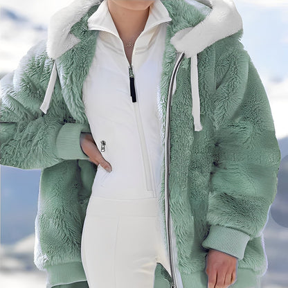 Rosaleen - Bequeme, warme Damenjacke mit Kapuze aus Baumwolle