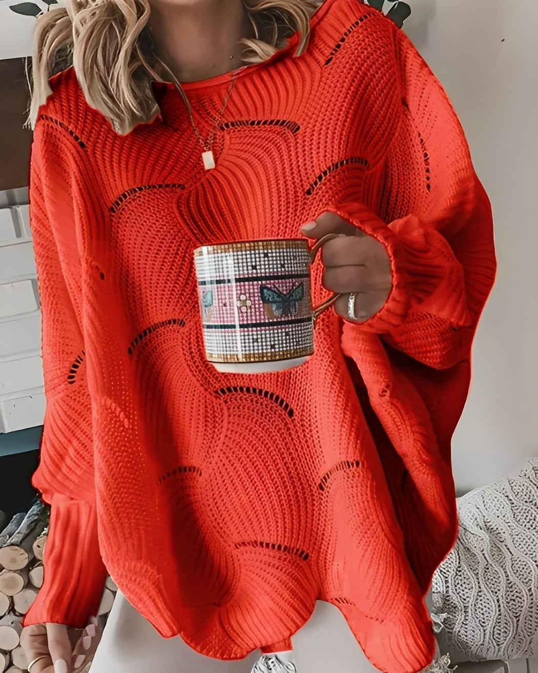 Kassandra - Schicker Damenpullover mit Ausschnitt