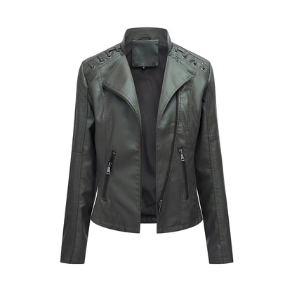 Narelle - Schicke, eng geschnittene kurze Damenlederjacke