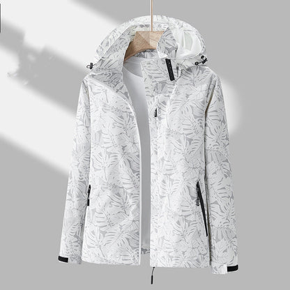 Emmaline - Modische Damen-Outdoor-Jacke mit Muster und Kapuze