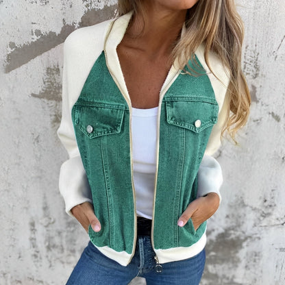 Libby - Komfortable Damen-Jeansjacke mit Raglanärmeln
