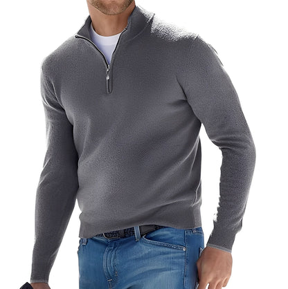 Zayne - Komfortabler Herrenpullover mit Reißverschluss
