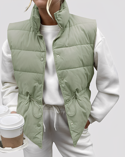 Aimee - Gemütliche, gepolsterte Damen-Weste mit Einreiher