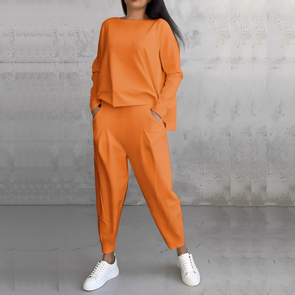 Mélisande - Pullover mit Rundhalsausschnitt und Hose für Damen Set