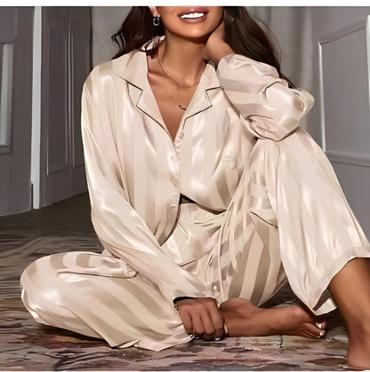 Adélaïde - Satin Spitze und Pyjama für Damen Set