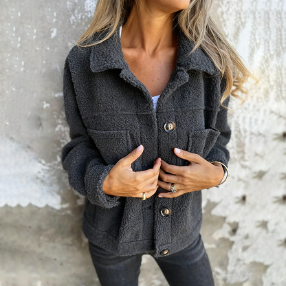 Eleanor - Stilvolle Damenjacke aus Wolle mit Kragen