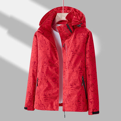 Emmaline - Modische Damen-Outdoor-Jacke mit Muster und Kapuze