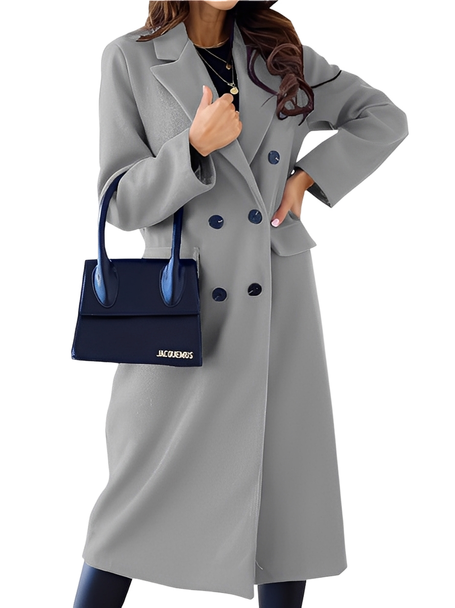 Jocelin - Eleganter und warmer Damen-Zweireiher-Mantel