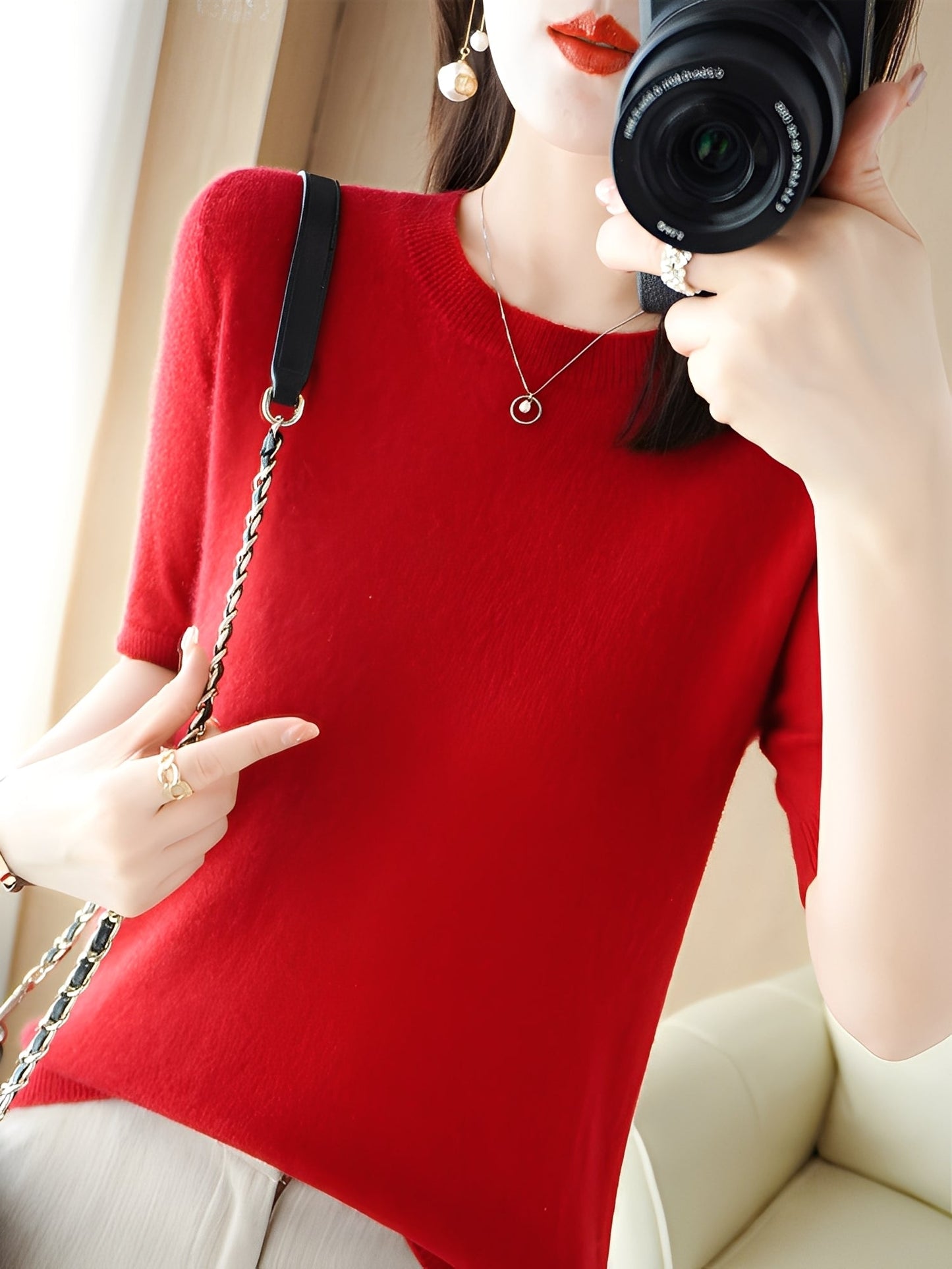 Blandine - Kurzarmpullover für Damen