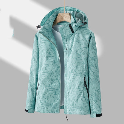 Emmaline - Modische Damen-Outdoor-Jacke mit Muster und Kapuze