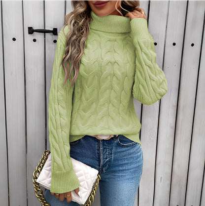 Amélie - Warmer Baumwollrollkragenpullover für Frauen