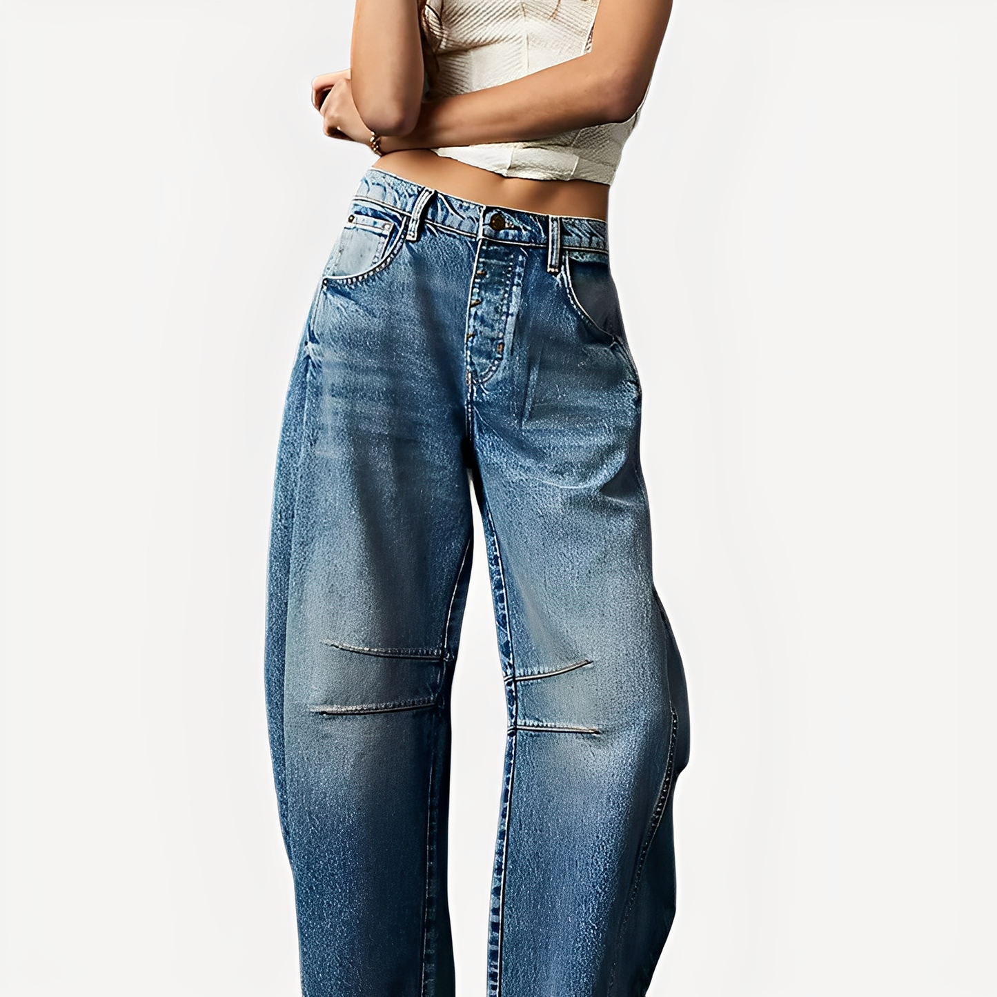 Celestine - Damen-Jeans mit weitem, klassisch inspiriertem Stil
