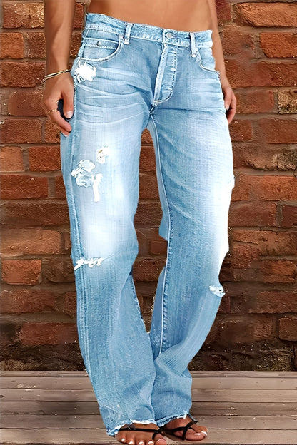 Demetria - Klassische Damenjeans mit tiefem Bund