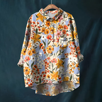 Garance - Klassische Bluse mit langen Ärmeln für Damen