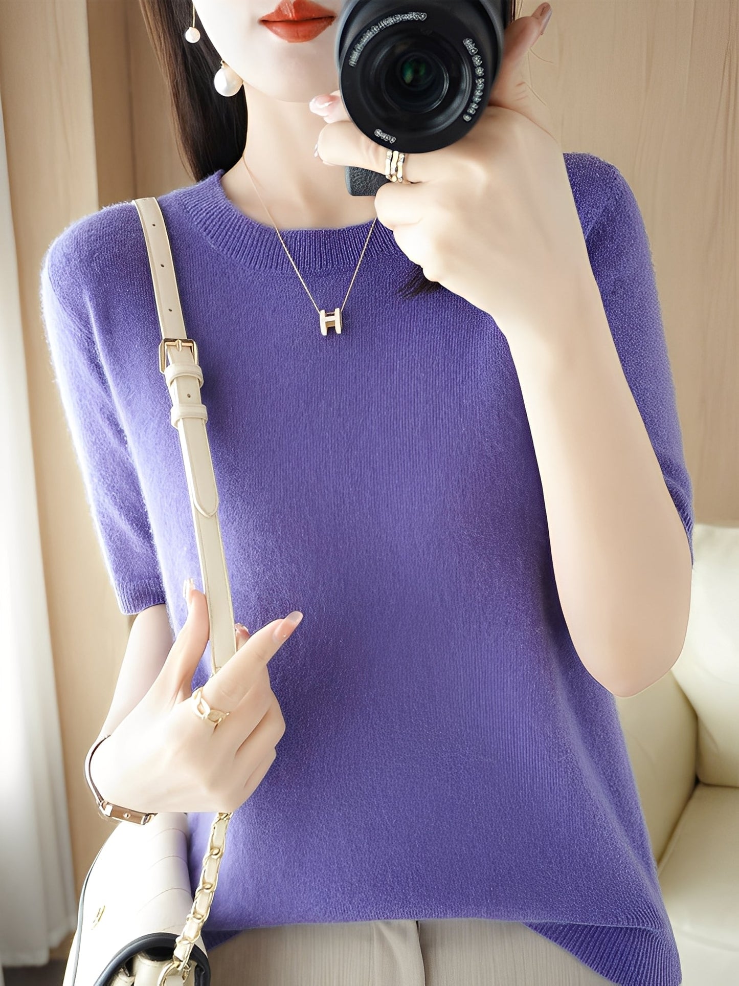 Blandine - Kurzarmpullover für Damen