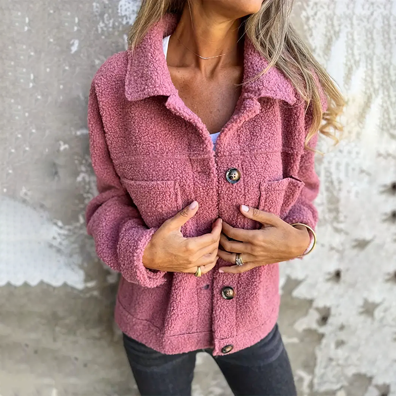 Eleanor - Stilvolle Damenjacke aus Wolle mit Kragen