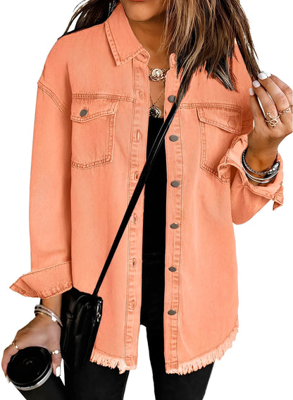 Deborah - Damen-Jeansjacke aus leichtem, gewaschenem Material