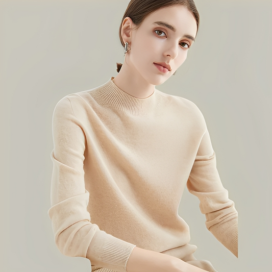 Martine - Pullover aus Wolle Slim Fit mit hohem Kragen für Frauen
